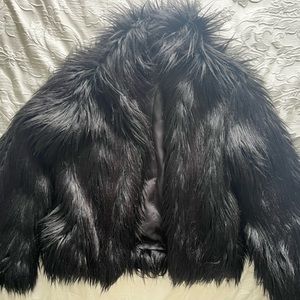 Faux fur coat Aritzia size small